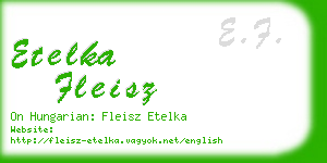 etelka fleisz business card